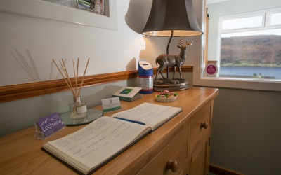 Vestibule with guest book